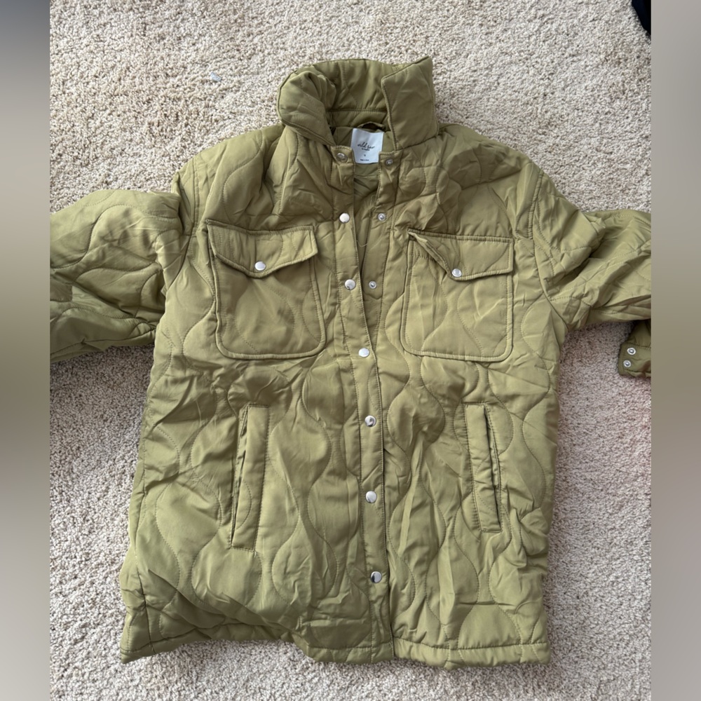Wild Rose Olive Green Puffer Jacket